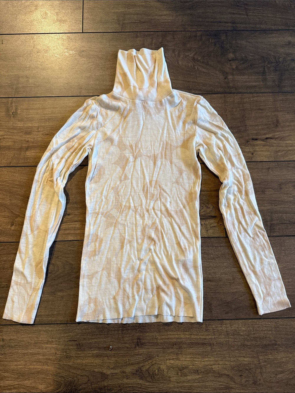 Marimekko Cream Turtleneck Long Sleeve Top
